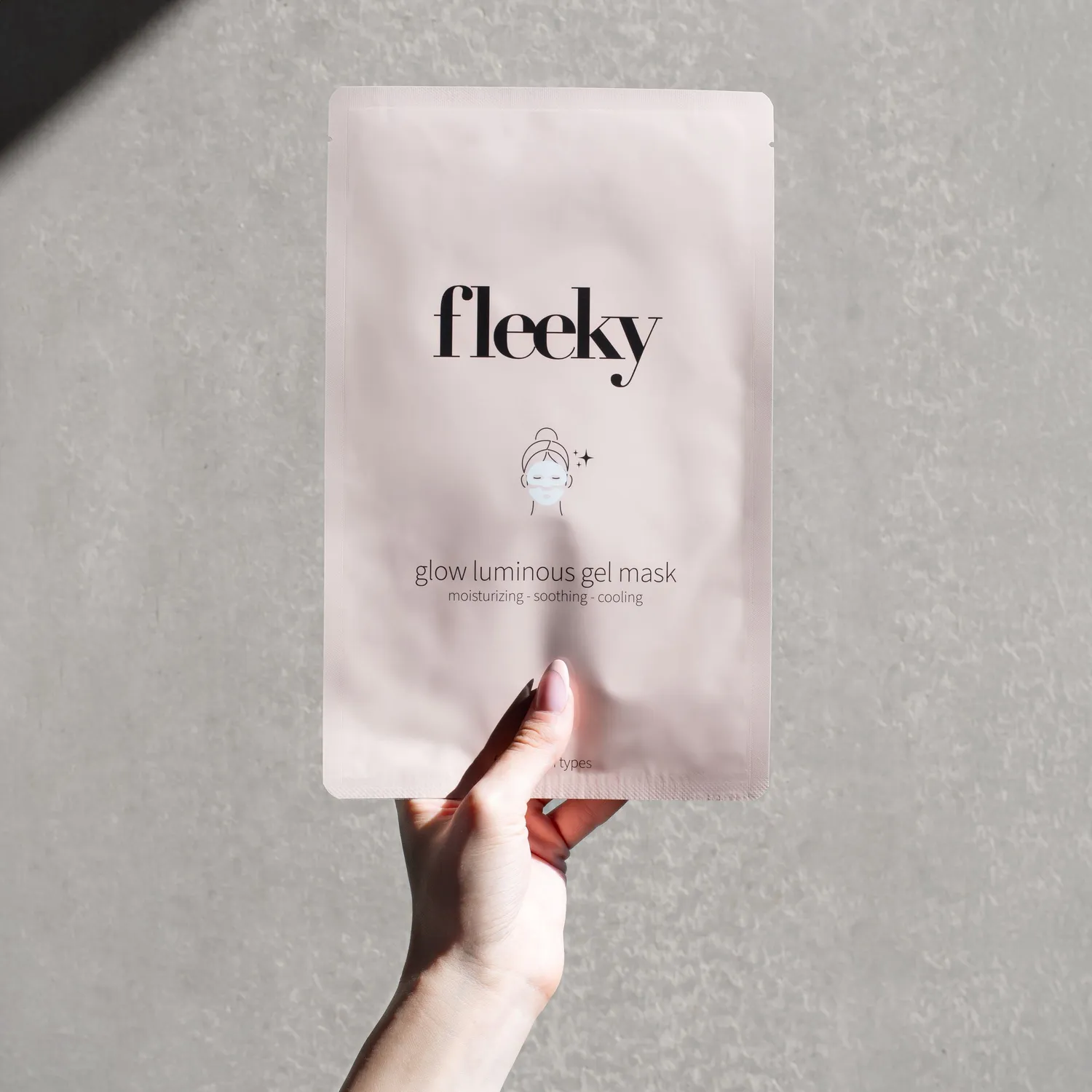 fleeky Glow Luminous Gel Maske Gesicht feuchtigkeitsspendend
