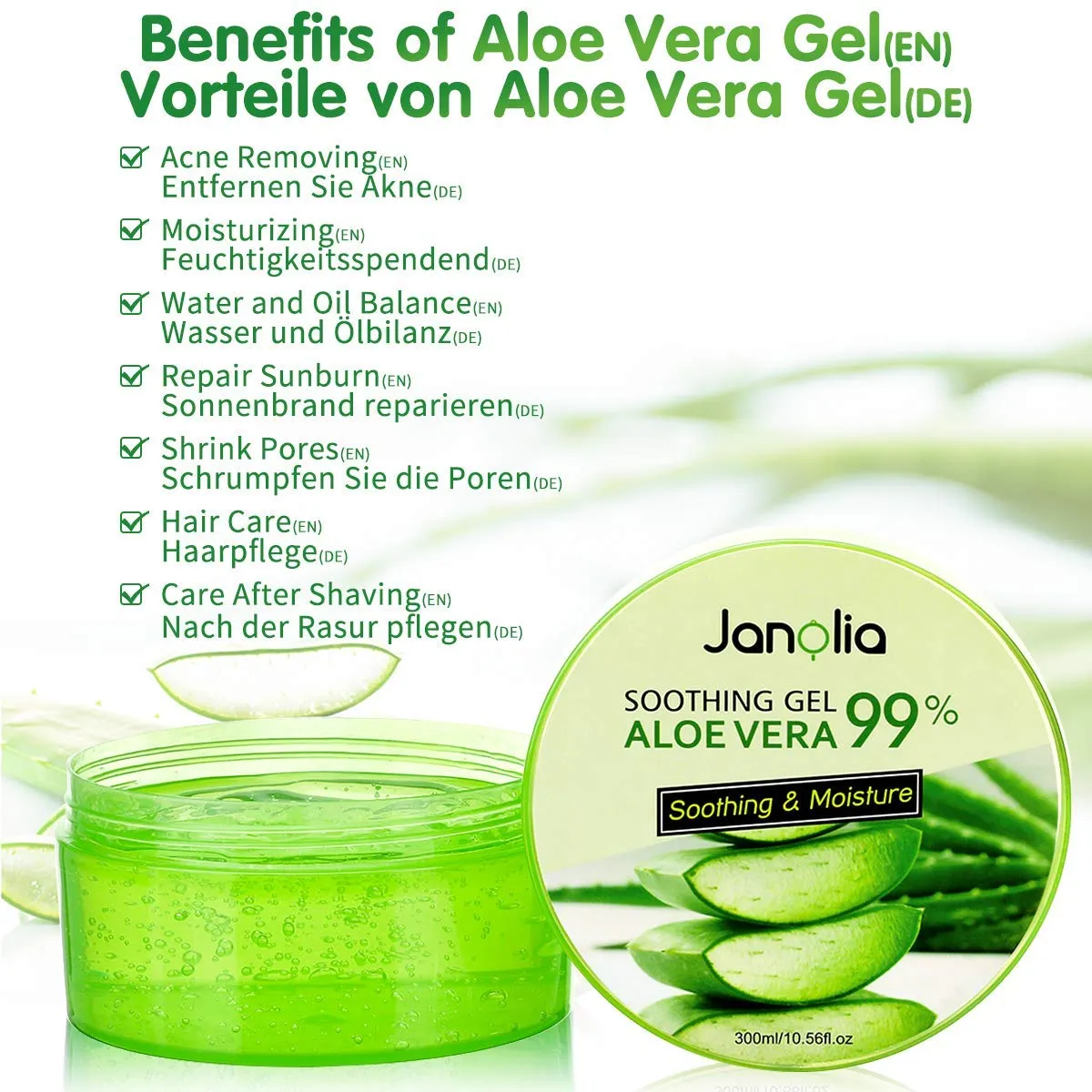 Janolia Aloe Vera Gel 300 ml feuchtigkeitsspendend