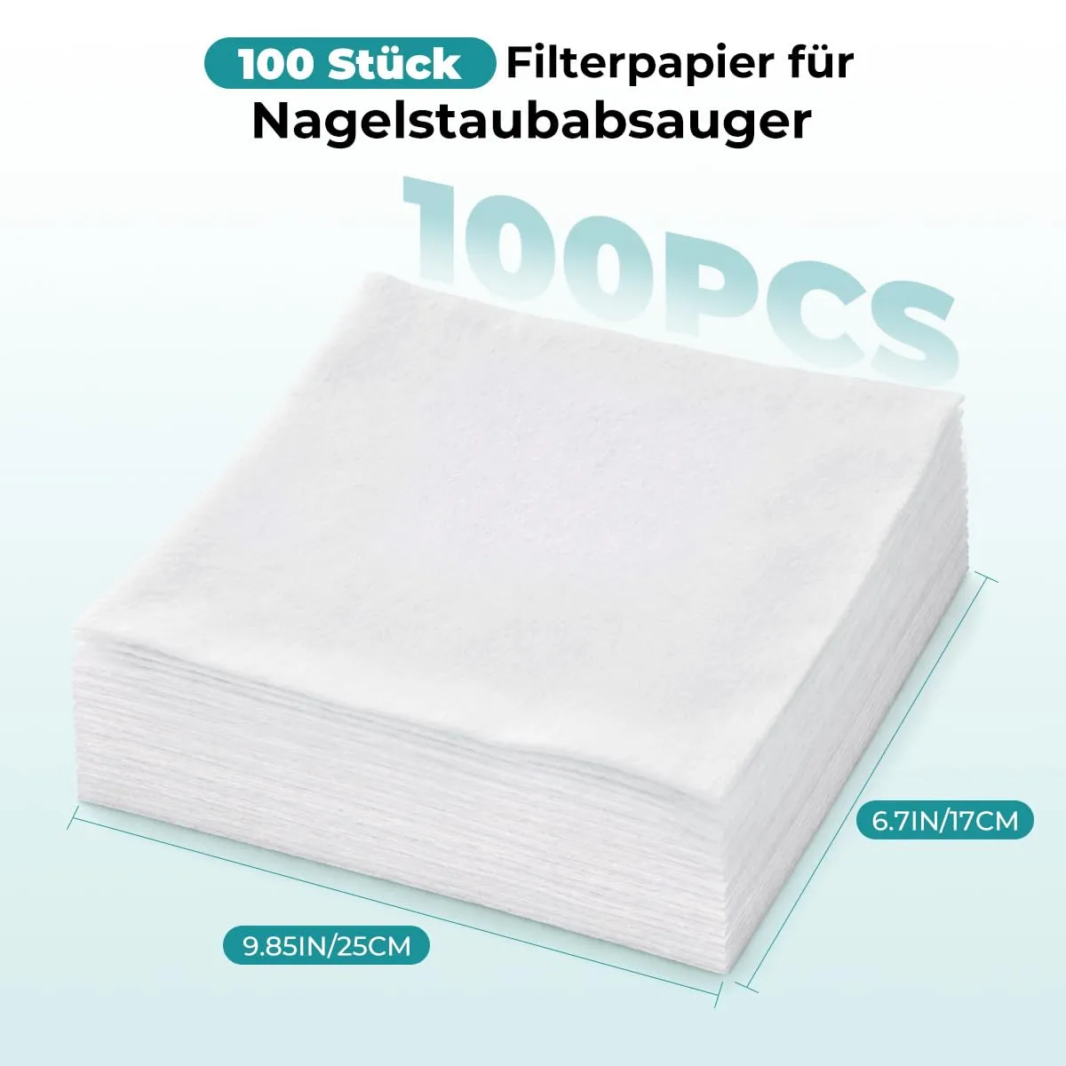 Janolia Nagelstaub Filterpapier 100 Stück PP weiß