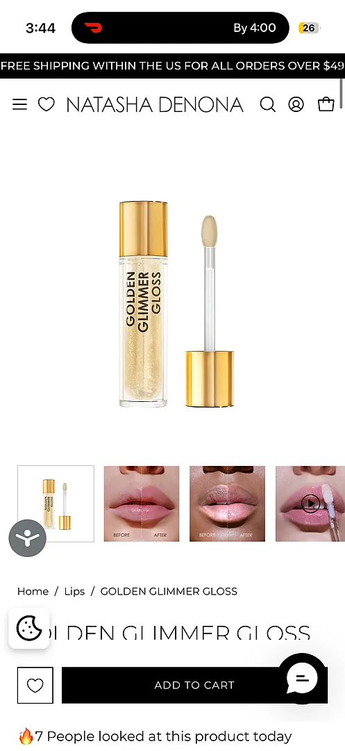 Natasha Denona Golden Glimmer Gloss Lipgloss 5 ml gold