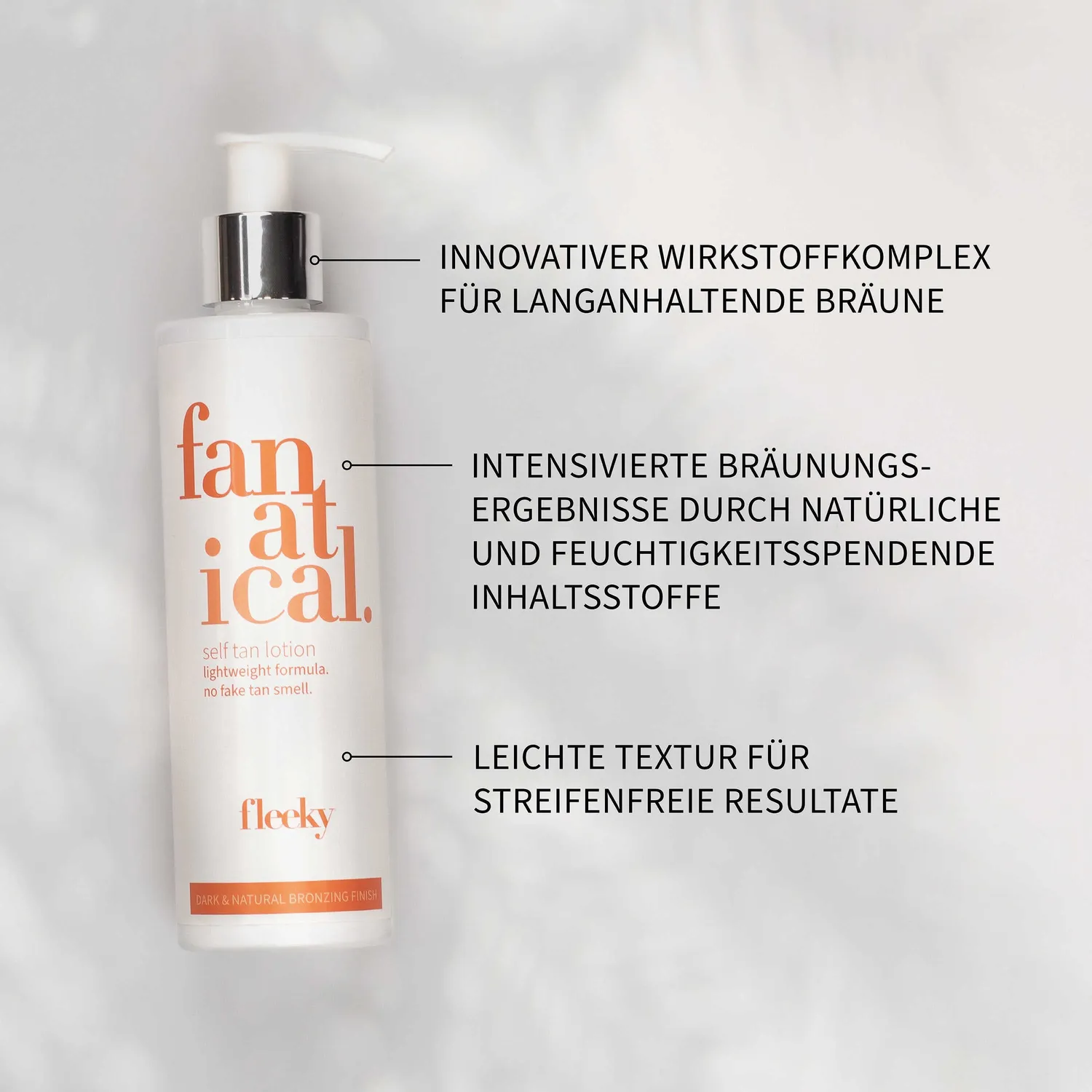 fleeky Self Tan Lotion Selbstbräuner streifenfrei cremig