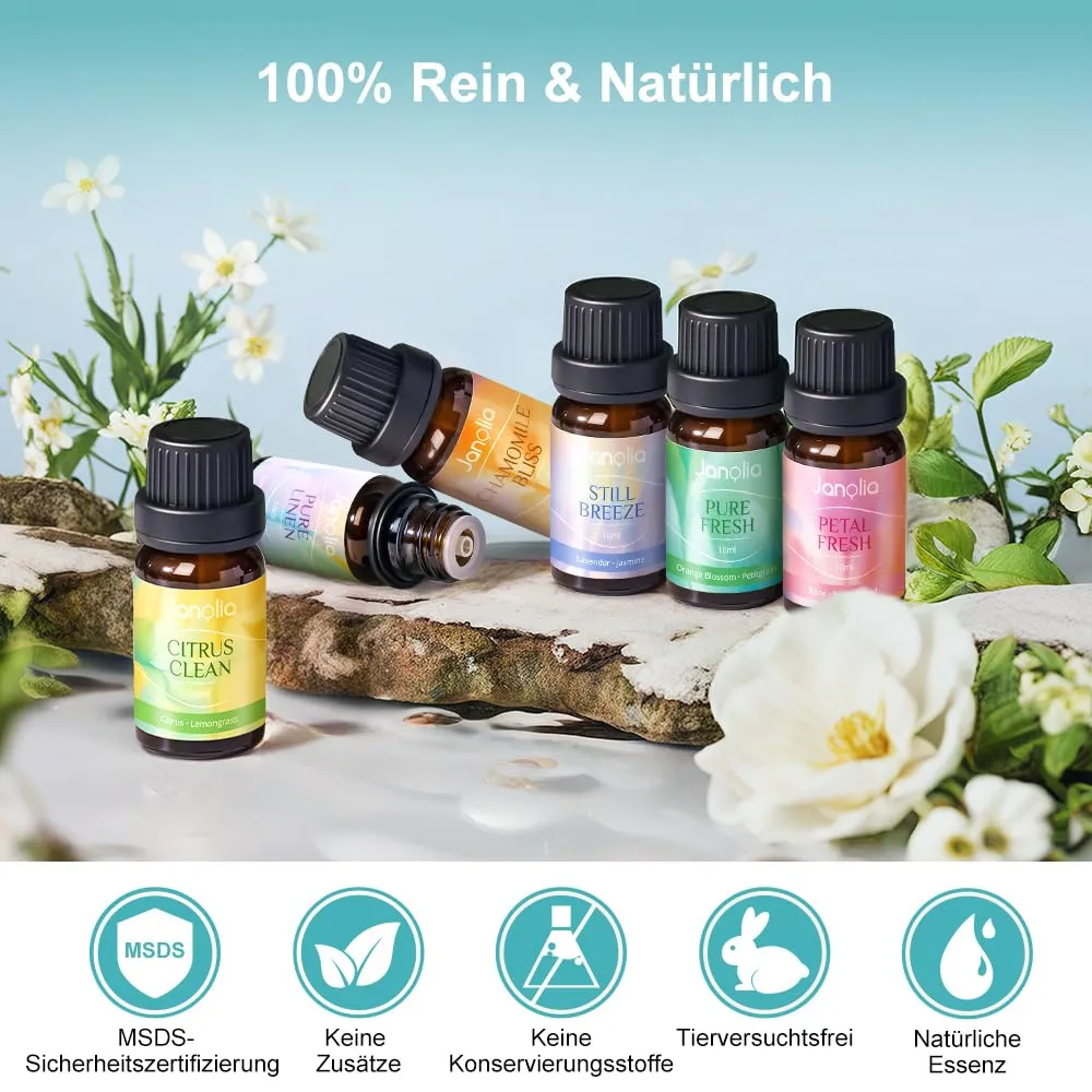 Janolia Ätherische Öle Set 6x10ml Diffuser naturrein