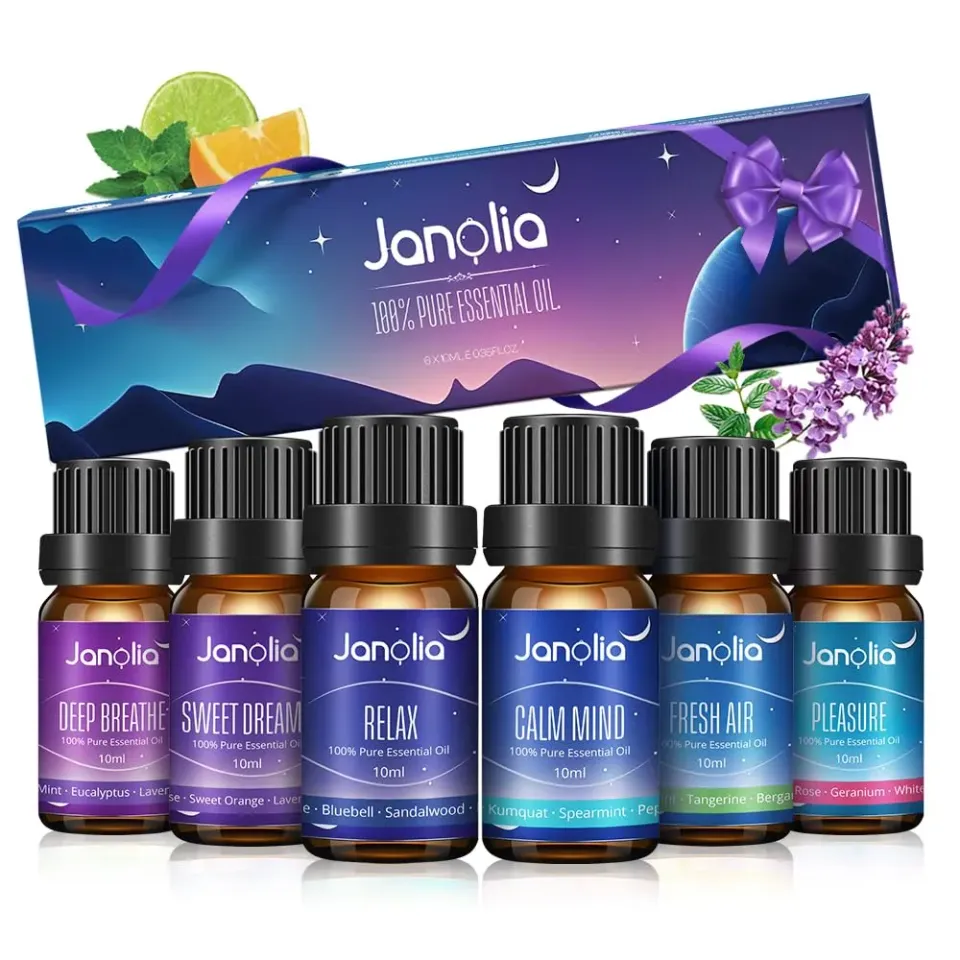 Janolia Ätherische Öle Duftöl Set 6x10ml für Diffuser