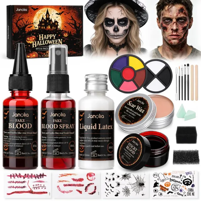 Janolia Halloween Schminke Set SFX Spezialeffekte