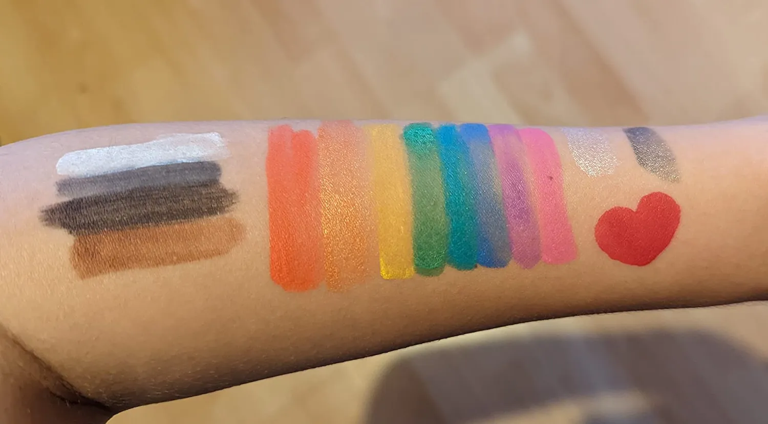 Janolia FB-03 Gesichtsfarbe Set 15 Farben waschbar Pinsel