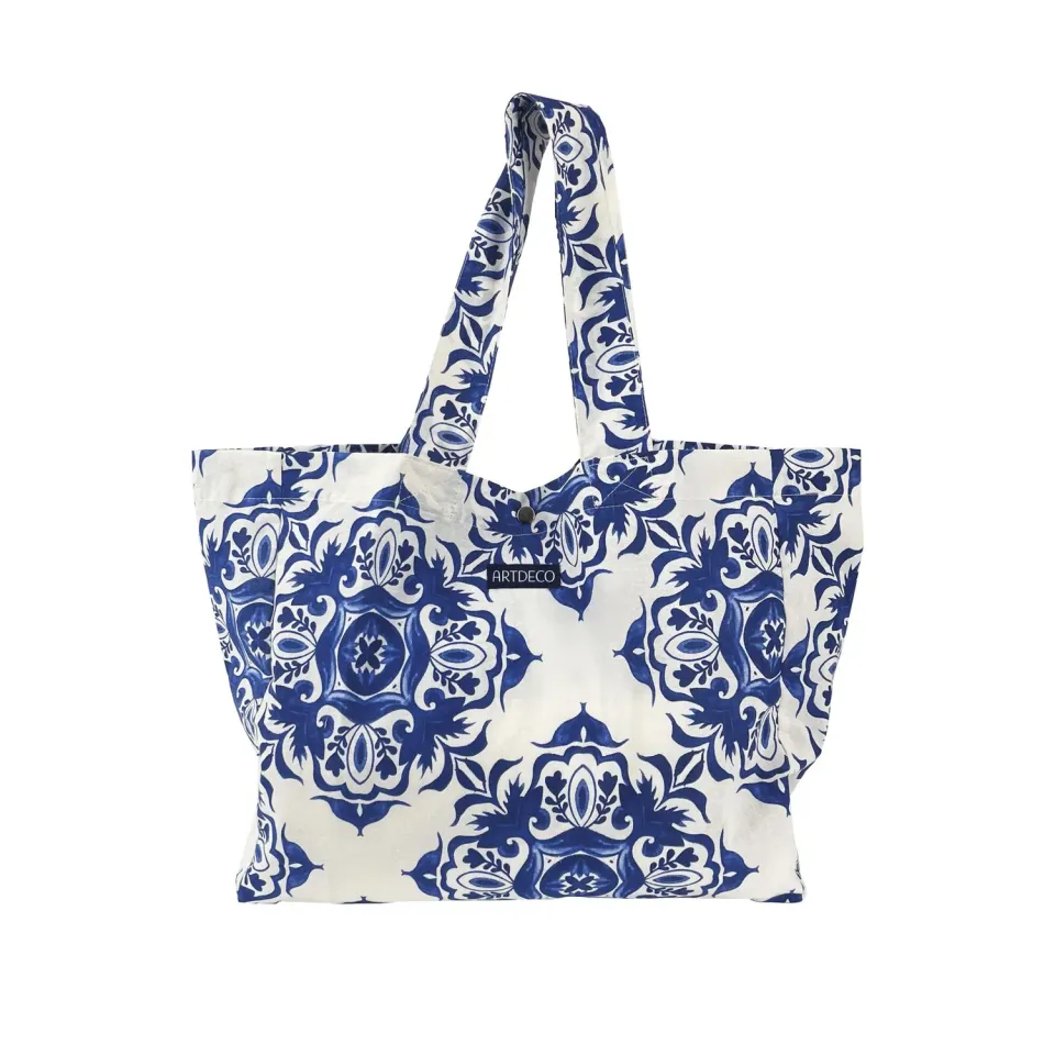 ARDECO Soft Tote Bag XL Strandtasche blau-weiß