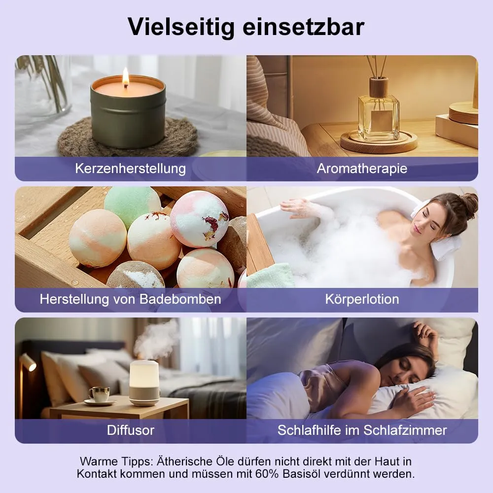 Janolia Ätherische Öle Duftöl Set 6x10ml für Diffuser