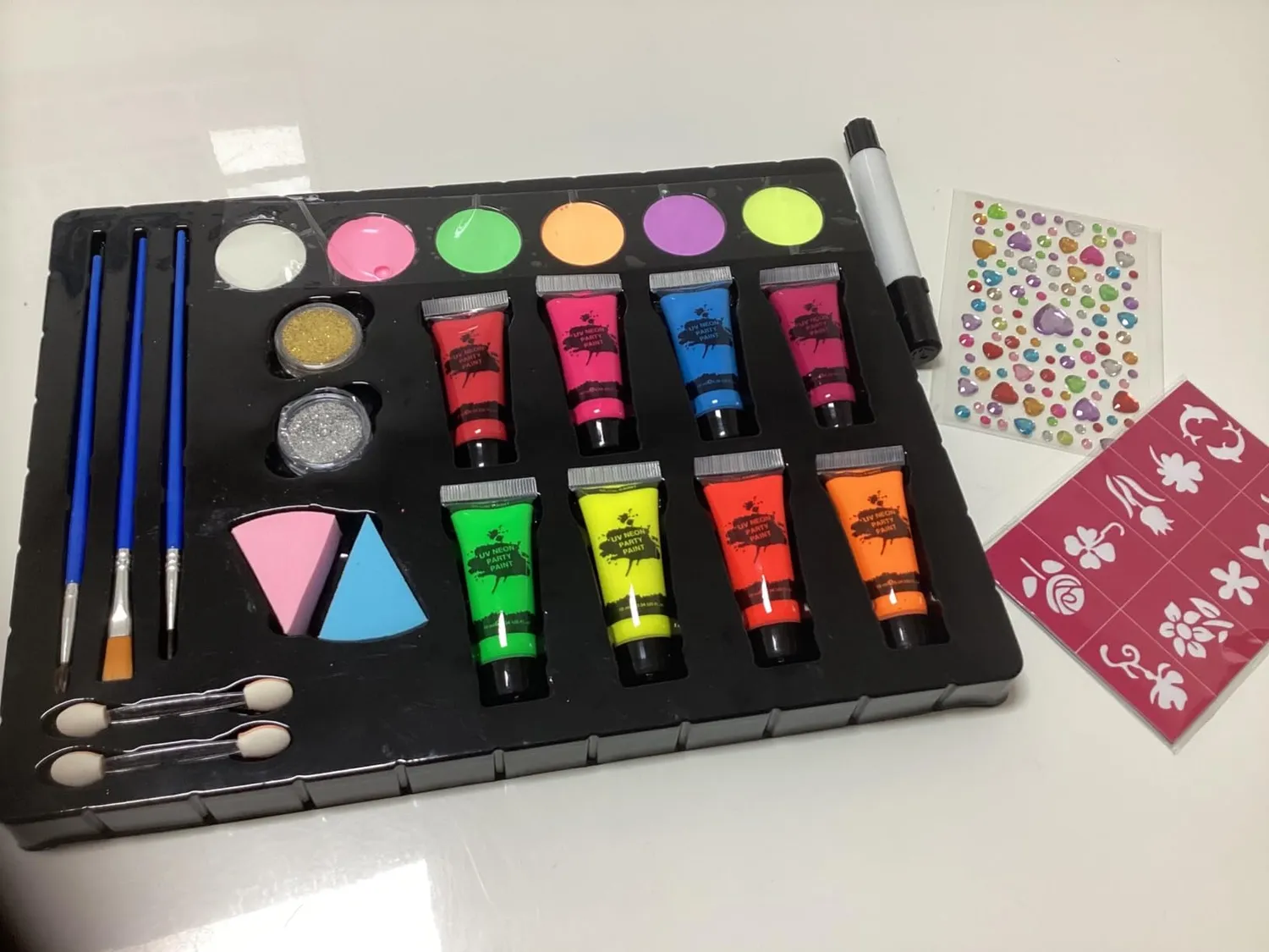 Janolia Gesichtsfarbe Kinderschminke Set 14 Farben UV-aktiv