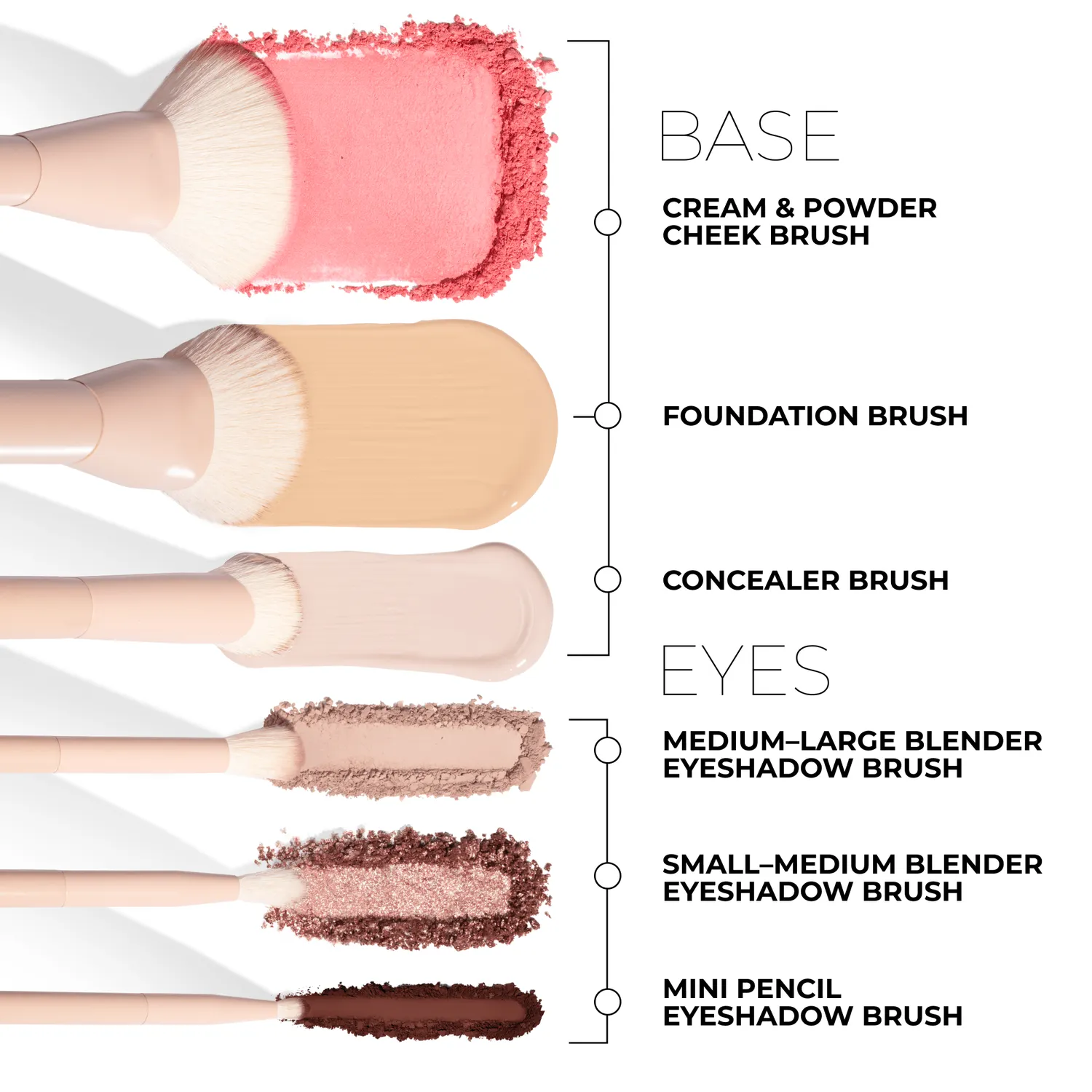 Natasha Denona HY-GLAM Brush Kit Pinselset vegan 5-teilig