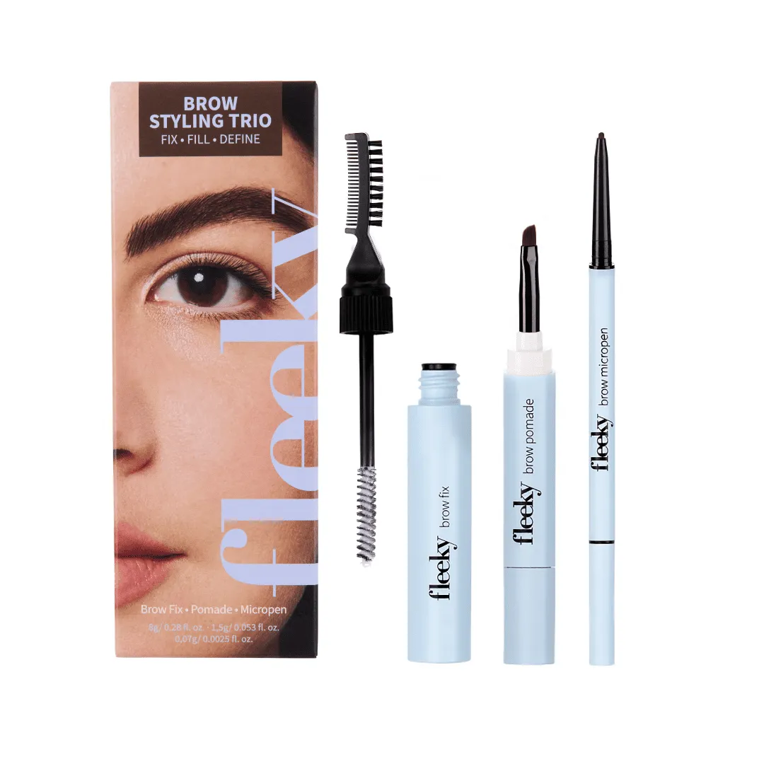 fleeky Brow Styling Trio Augenbrauen-Set braun 3-teilig