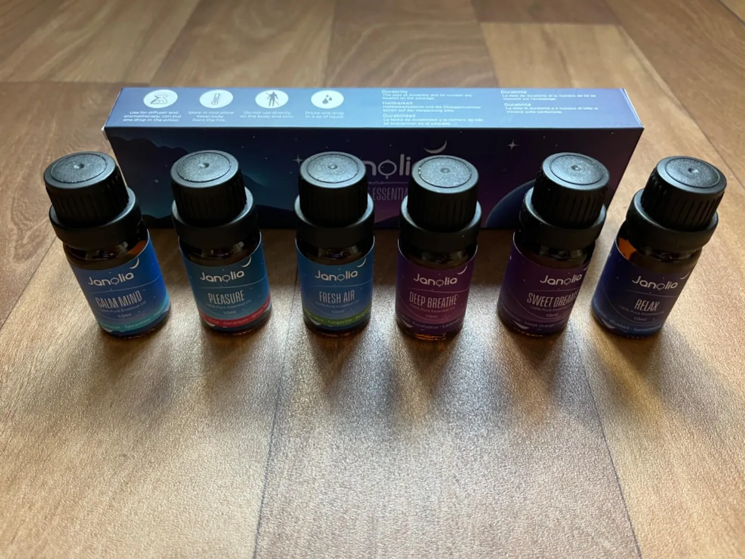 Janolia Ätherische Öle Duftöl Set 6x10ml für Diffuser