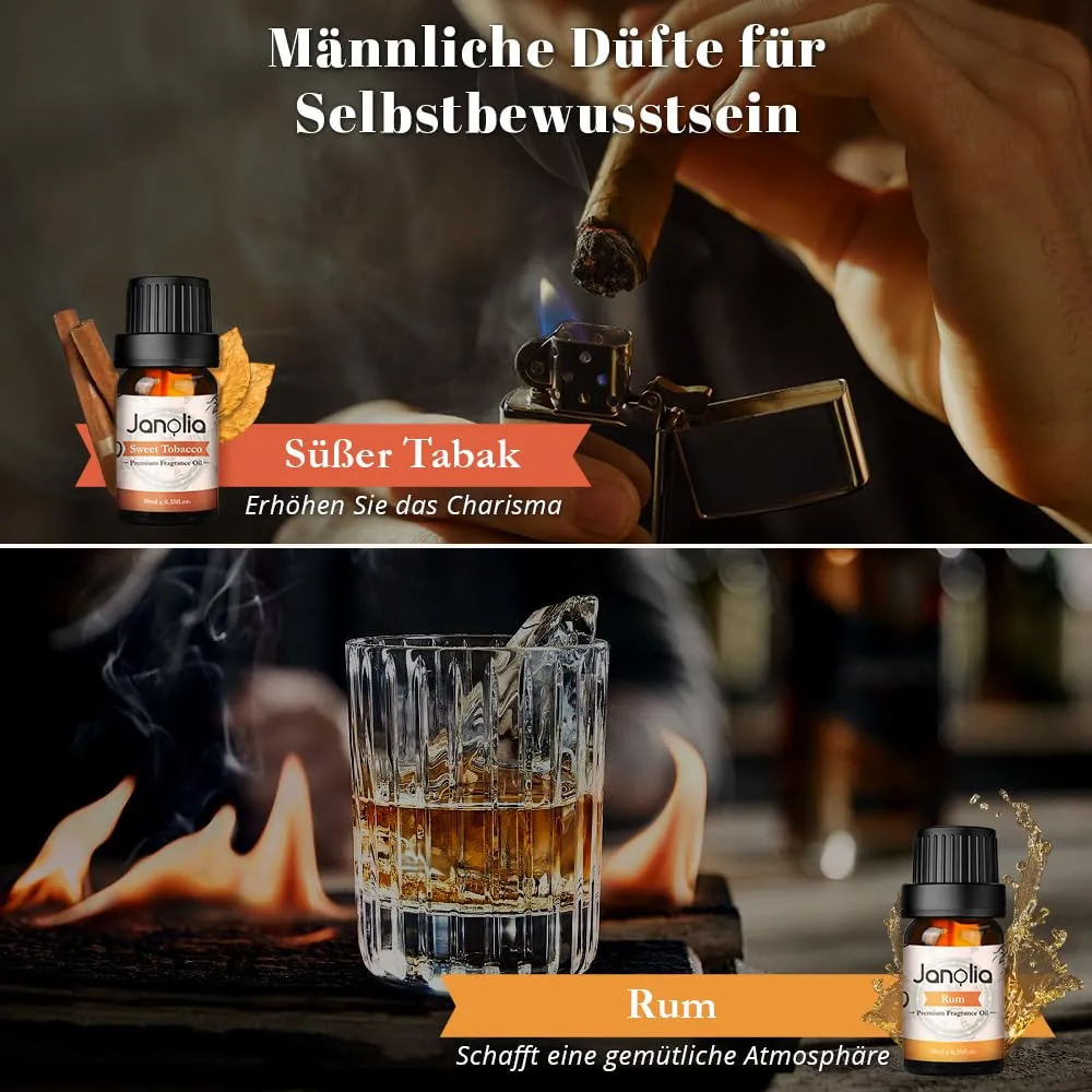 Janolia ätherische Öle Set Männer Duftöl 6x10ml holzig
