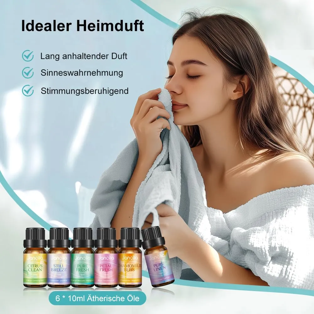 Janolia Ätherische Öle Set 6x10ml Diffuser naturrein