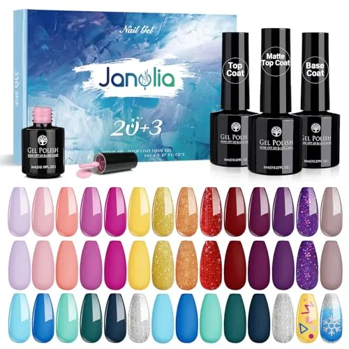Janolia UV Nagellack Set 23-teilig 20 Farben pastell