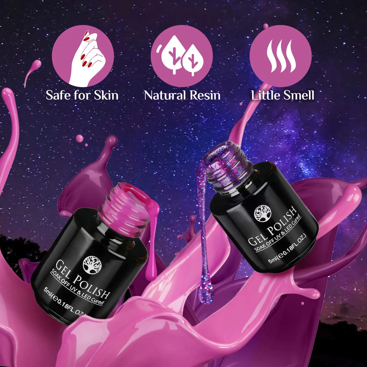 Janolia UV Nagellack Set 23-teilig 20 Farben pastell