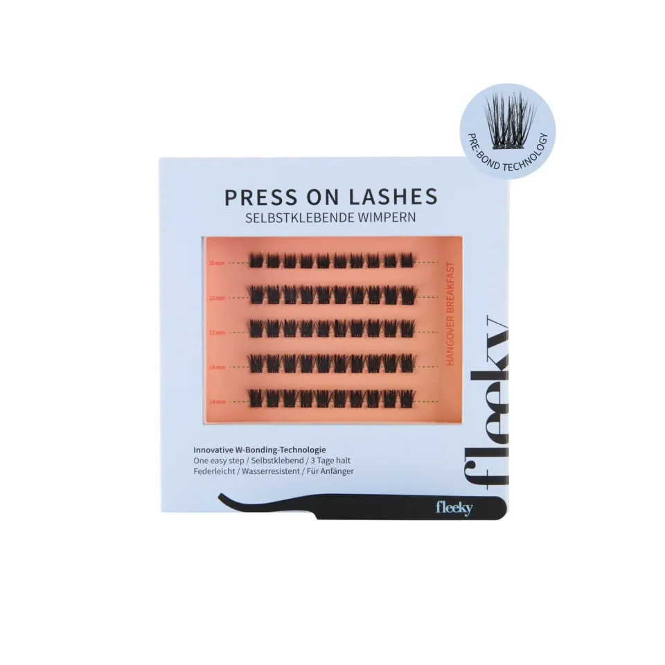 fleeky Press On Lashes Hangover Breakfast Wimpern natürlich
