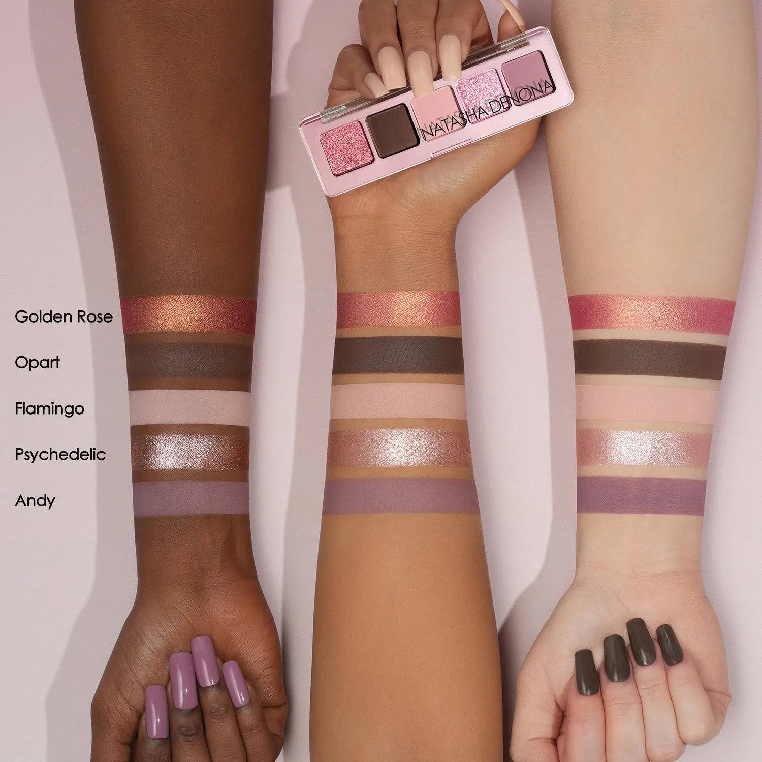 Natasha Denona Mini Rose Lidschatten Palette 5 Farben kühl