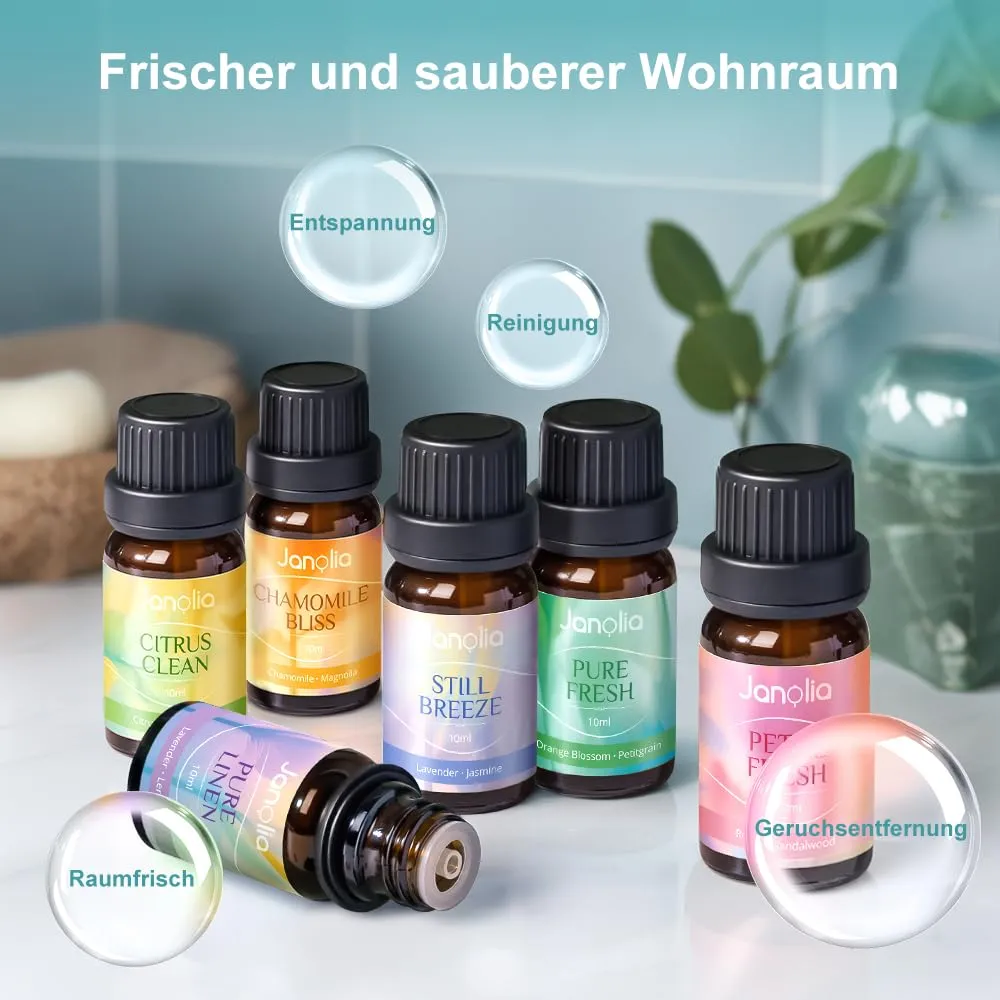 Janolia Ätherische Öle Set 6x10ml Diffuser naturrein