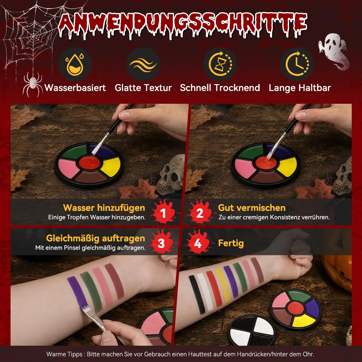 Janolia Halloween Schminke Set SFX Spezialeffekte