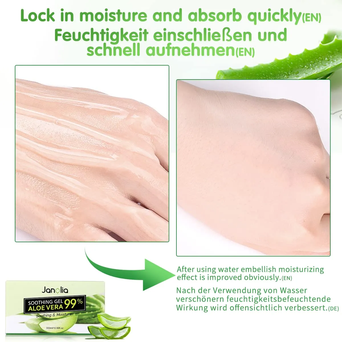 Janolia Aloe Vera Gel 300 ml feuchtigkeitsspendend