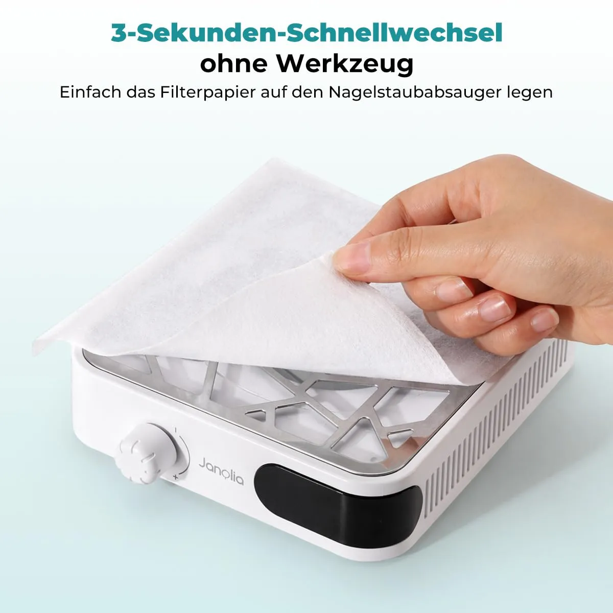 Janolia Nagelstaub Filterpapier 100 Stück PP weiß