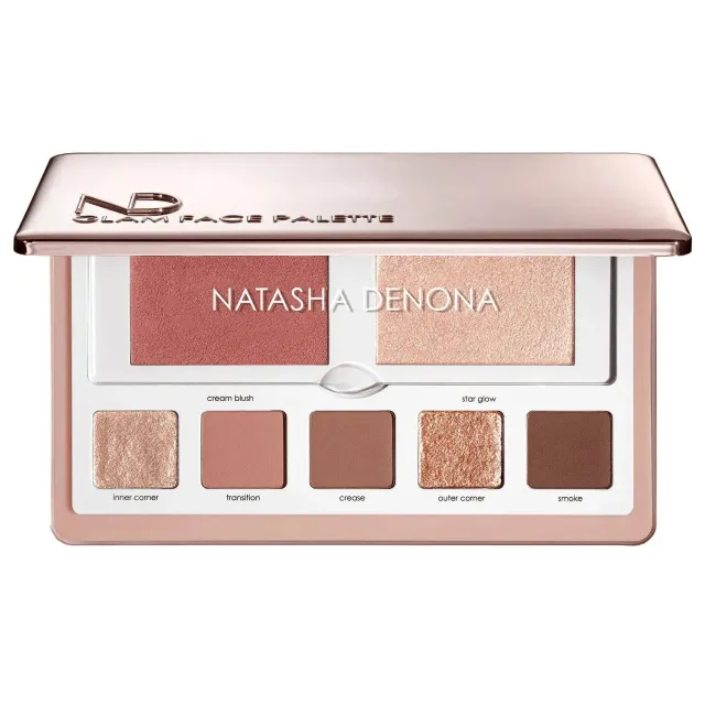 Natasha Denona Glam Face Palette Lidschatten-Set Light neutral