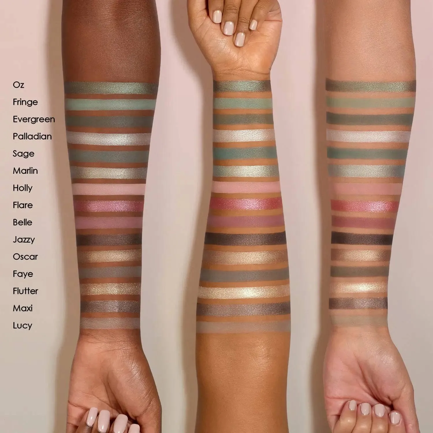 Natasha Denona Retro Glam Lidschatten Palette 15 Farben grün
