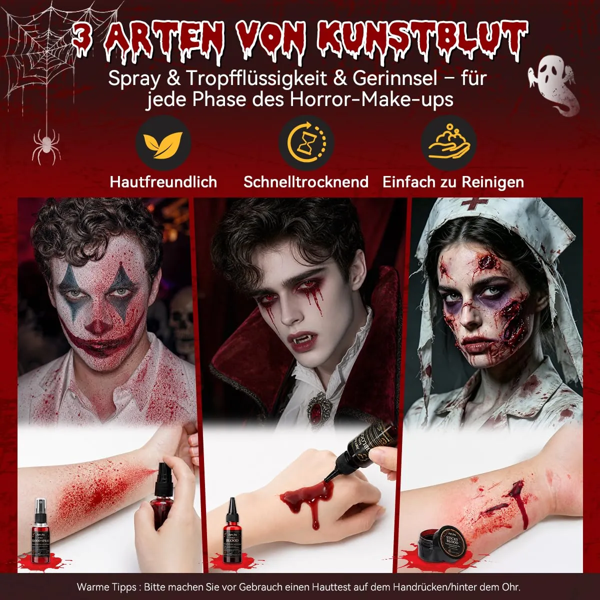 Janolia Halloween Schminke Set SFX Spezialeffekte