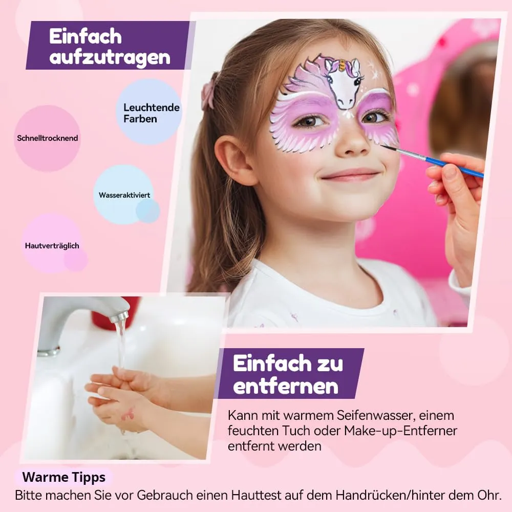 Janolia Gesichtsfarbe Kinderschminke Set 27 Farben wasserfest