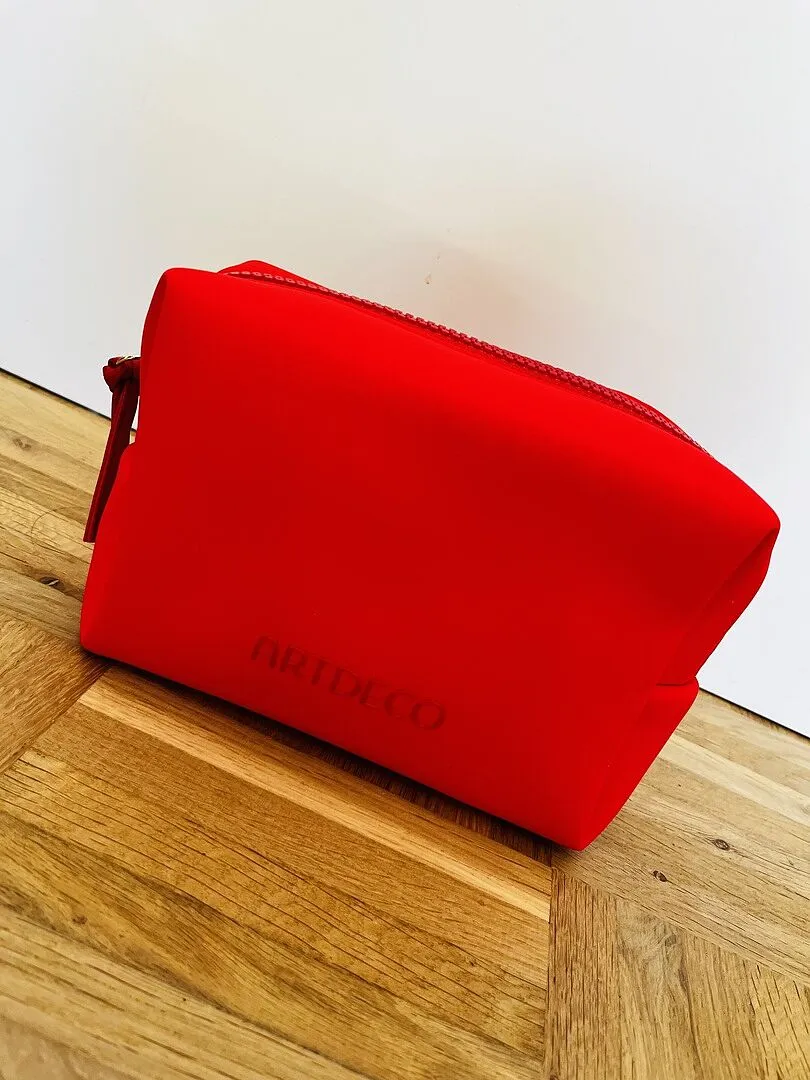ARDECO Neoprene Kosmetiktasche Rot 22 cm wasserabweisend