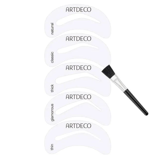 ARTDECO Eye Brow Stencils with Brush Augenbrauen Set Schablonen