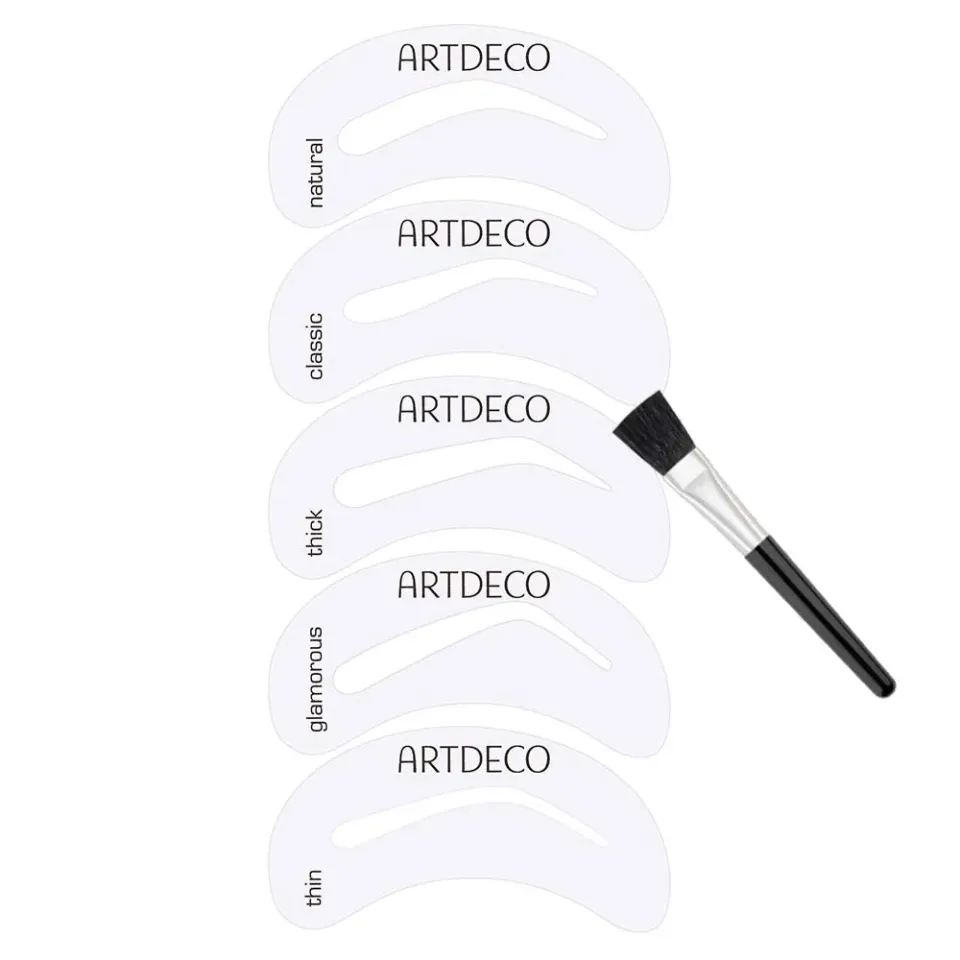 ARTDECO Eye Brow Stencils with Brush Augenbrauen Set Schablonen