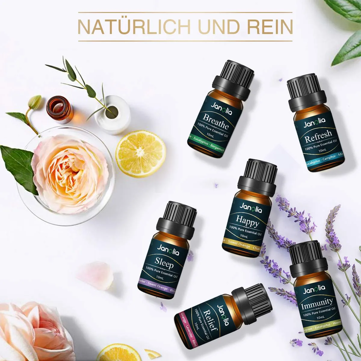 Janolia ätherische Öle Set Duftöl 6x10 ml Raum