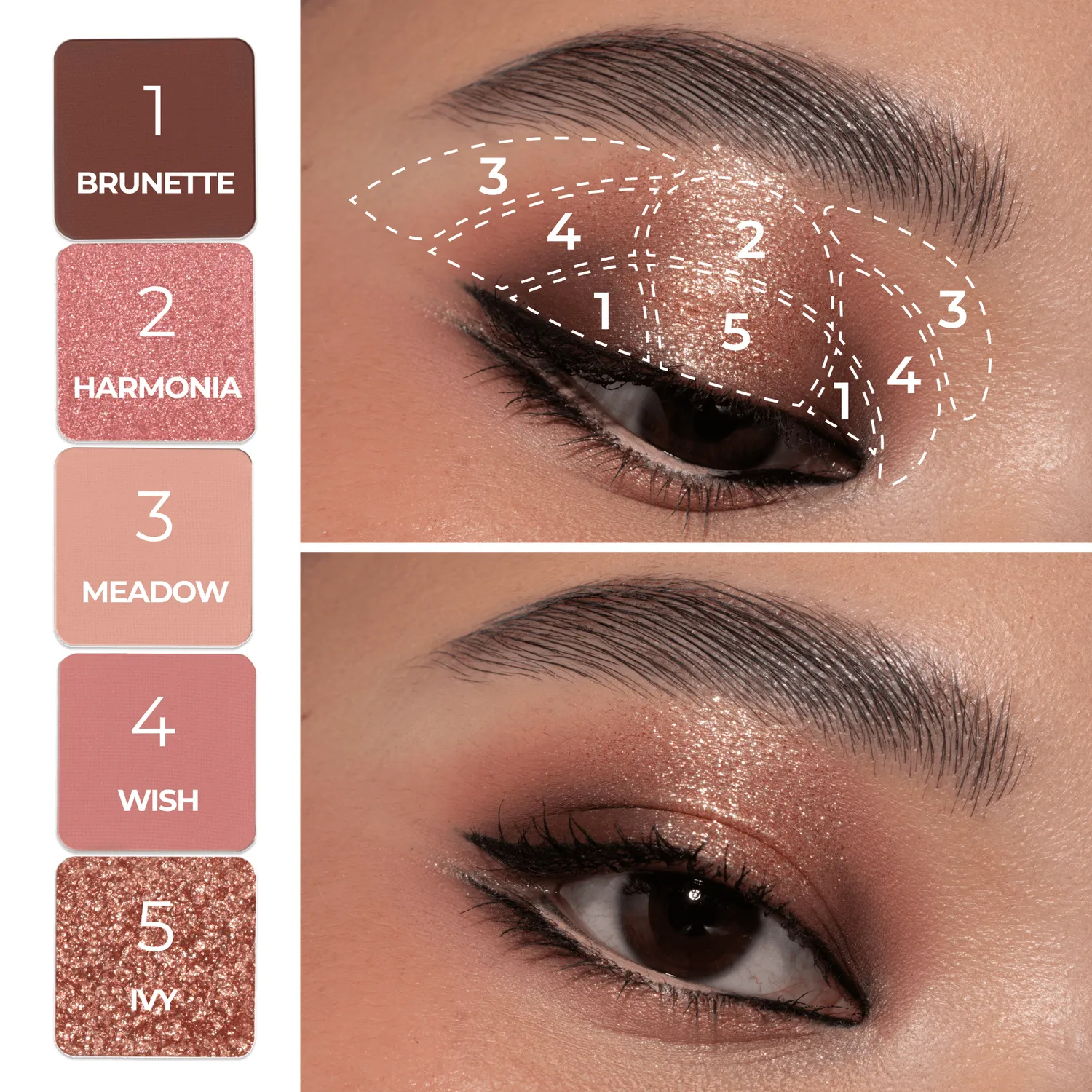 Natasha Denona Mini Bloom Palette Lidschatten koralle 5 Farben