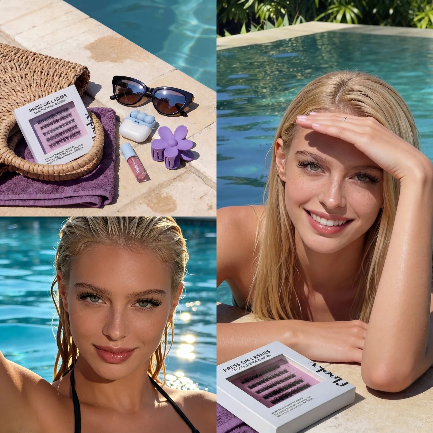 fleeky Press On Lashes Pool Party künstliche Wimpern