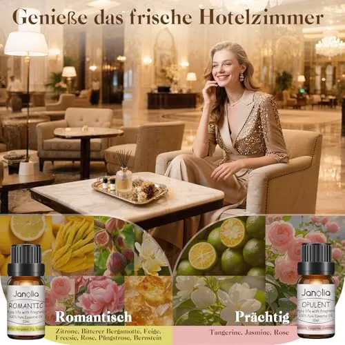 Janolia Ätherische Öle Duftöl Set 6x10ml Diffuser