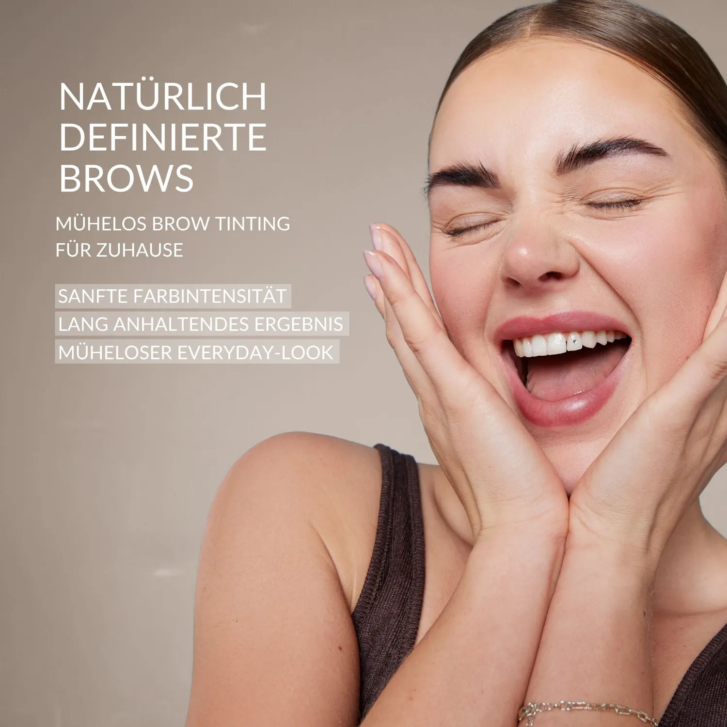fleeky Brow Tint Kit Augenbrauenfarbe Braun Set wischfest