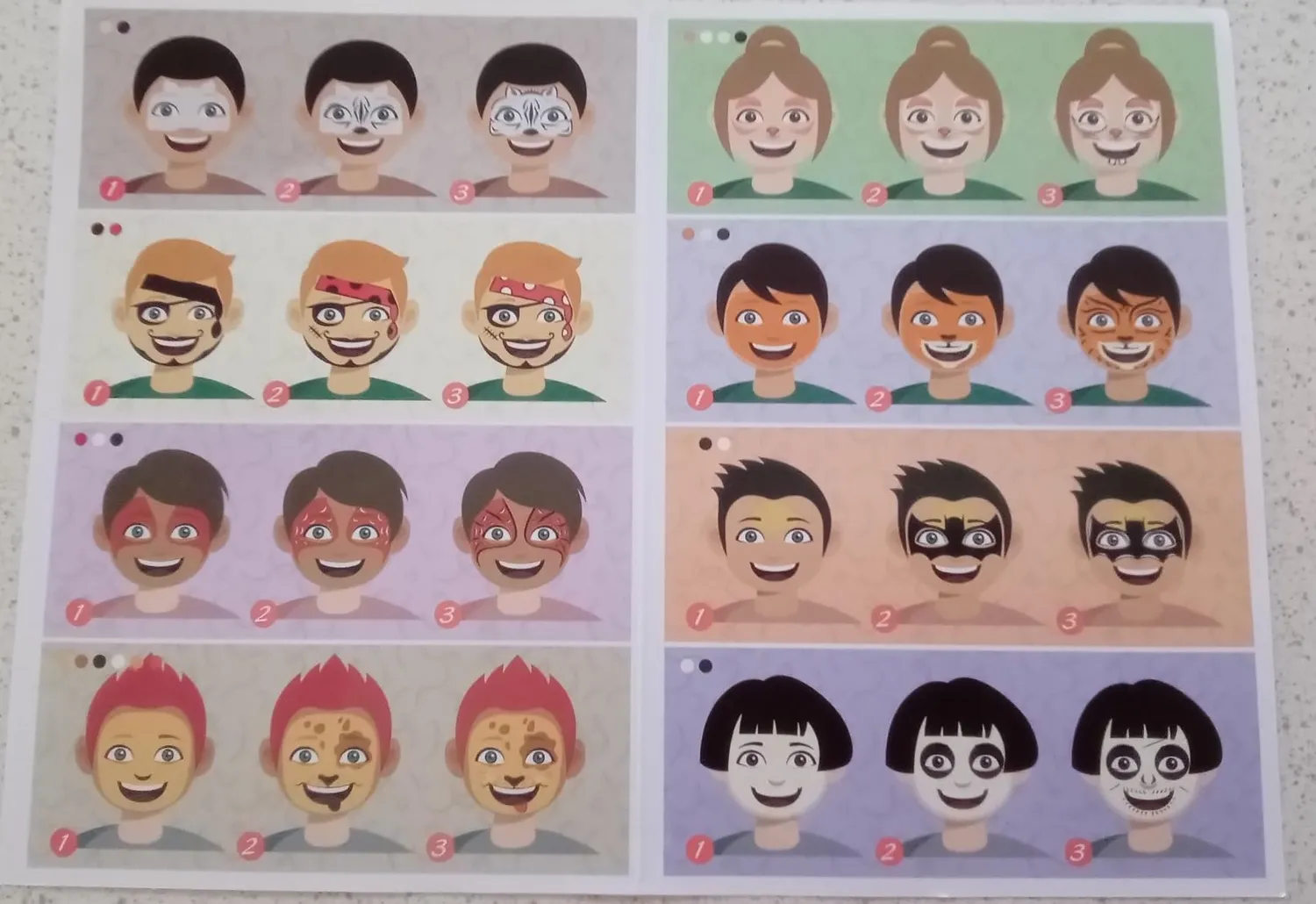 Janolia Gesichtsfarbe Kinderschminke Set 14 Farben UV-aktiv