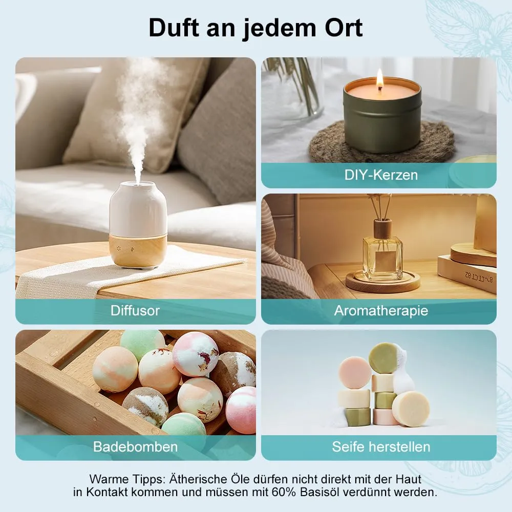 Janolia Ätherische Öle Set 6x10ml Diffuser naturrein