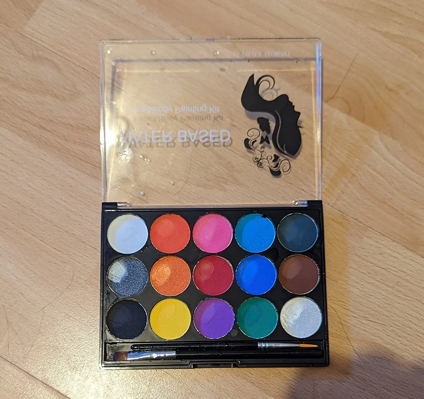 Janolia FB-03 Gesichtsfarbe Set 15 Farben waschbar Pinsel