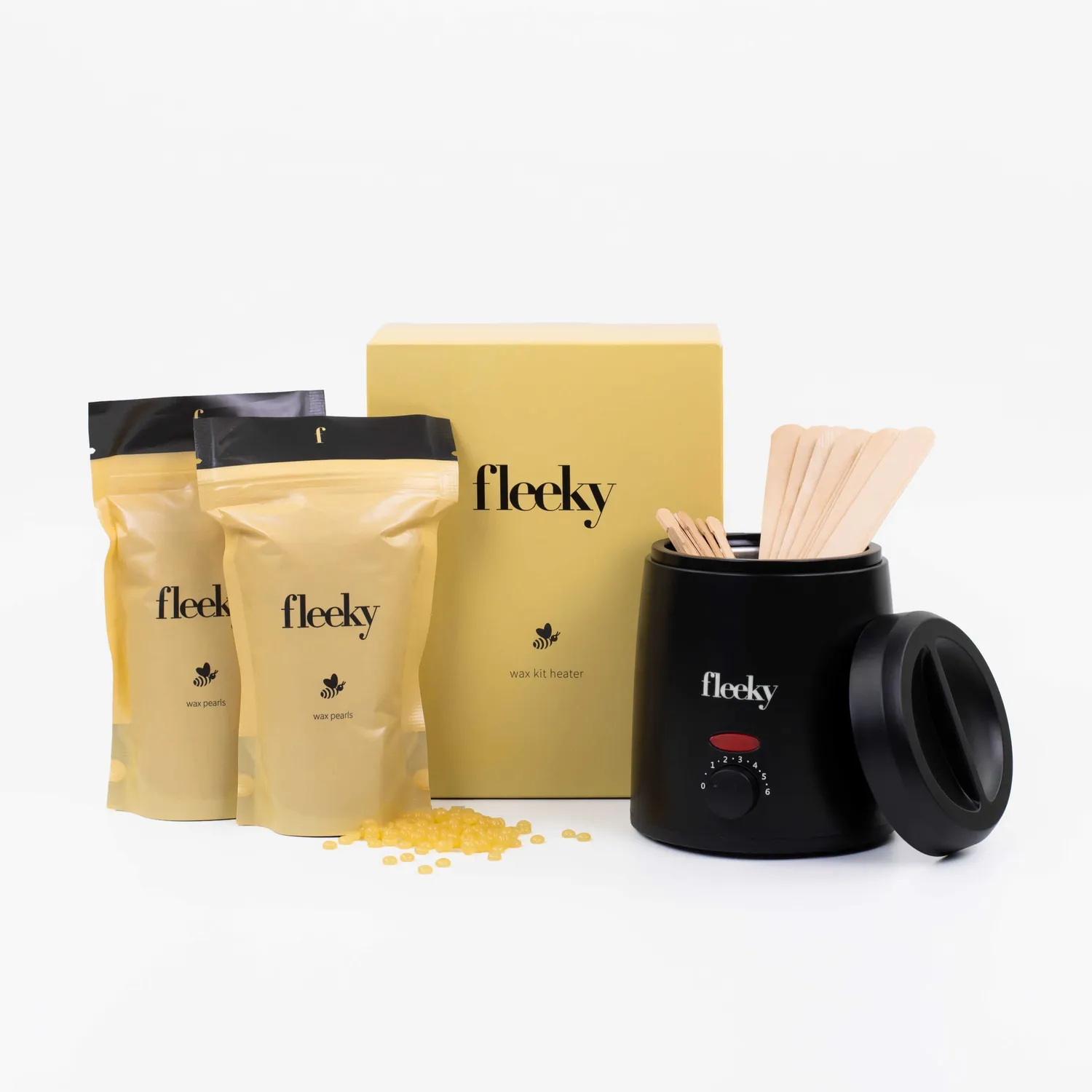 fleeky Wax Kit Heater Wachswärmer Set 400 g