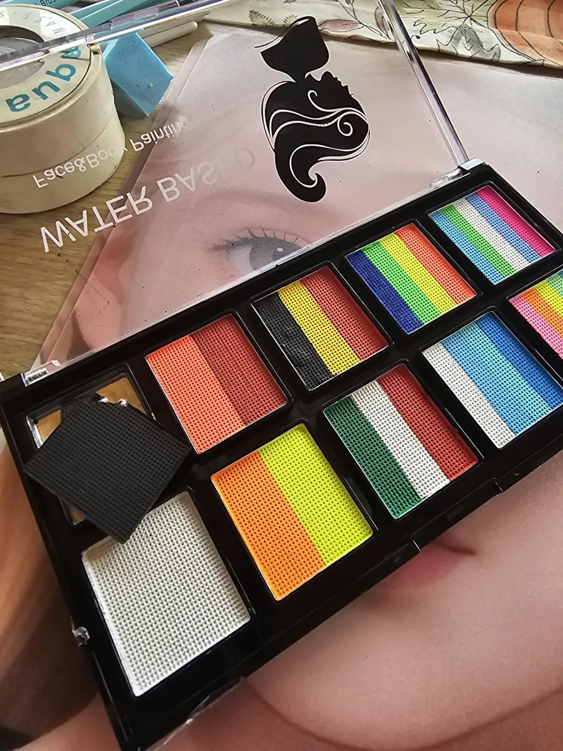 Janolia Gesichtsfarbe Kinderschminke Set Regenbogen UV 10tlg