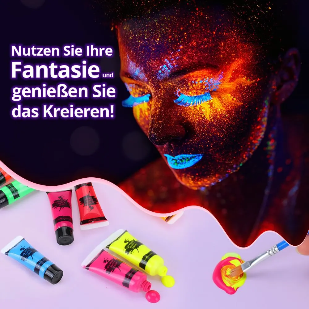 Janolia Gesichtsfarbe Kinderschminke Set 14 Farben UV-aktiv