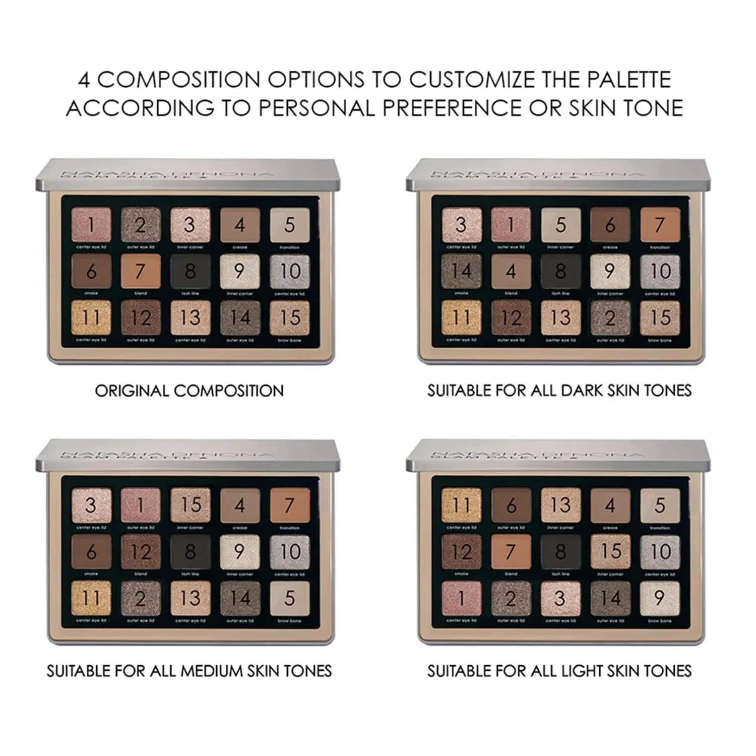 Natasha Denona Glam Lidschattenpalette 15 Töne Tag und Abend