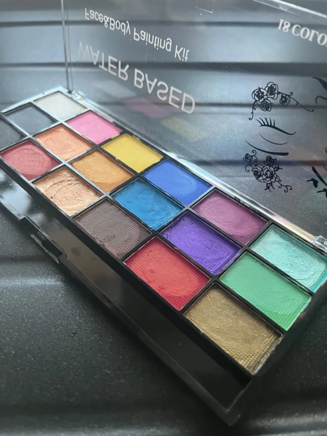 Janolia Kinderschminken Set Erdfarbe 18 Farben mit Pinsel