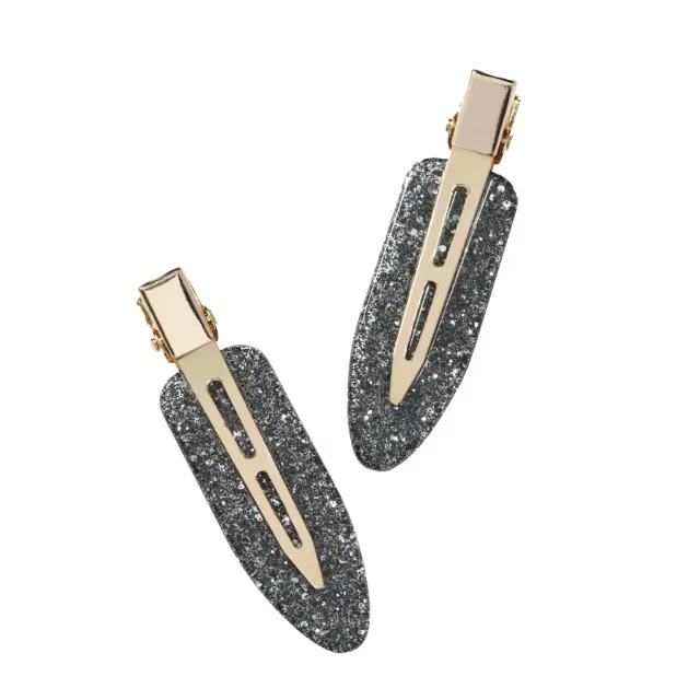 ARTDECO Glitter Clips Haarspangen Gold-Grau 2er-Set