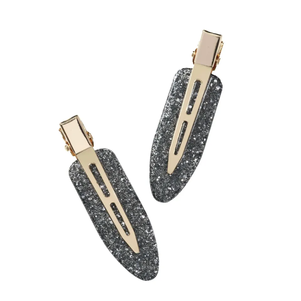 ARTDECO Glitter Clips Haarspangen Gold-Grau 2er-Set
