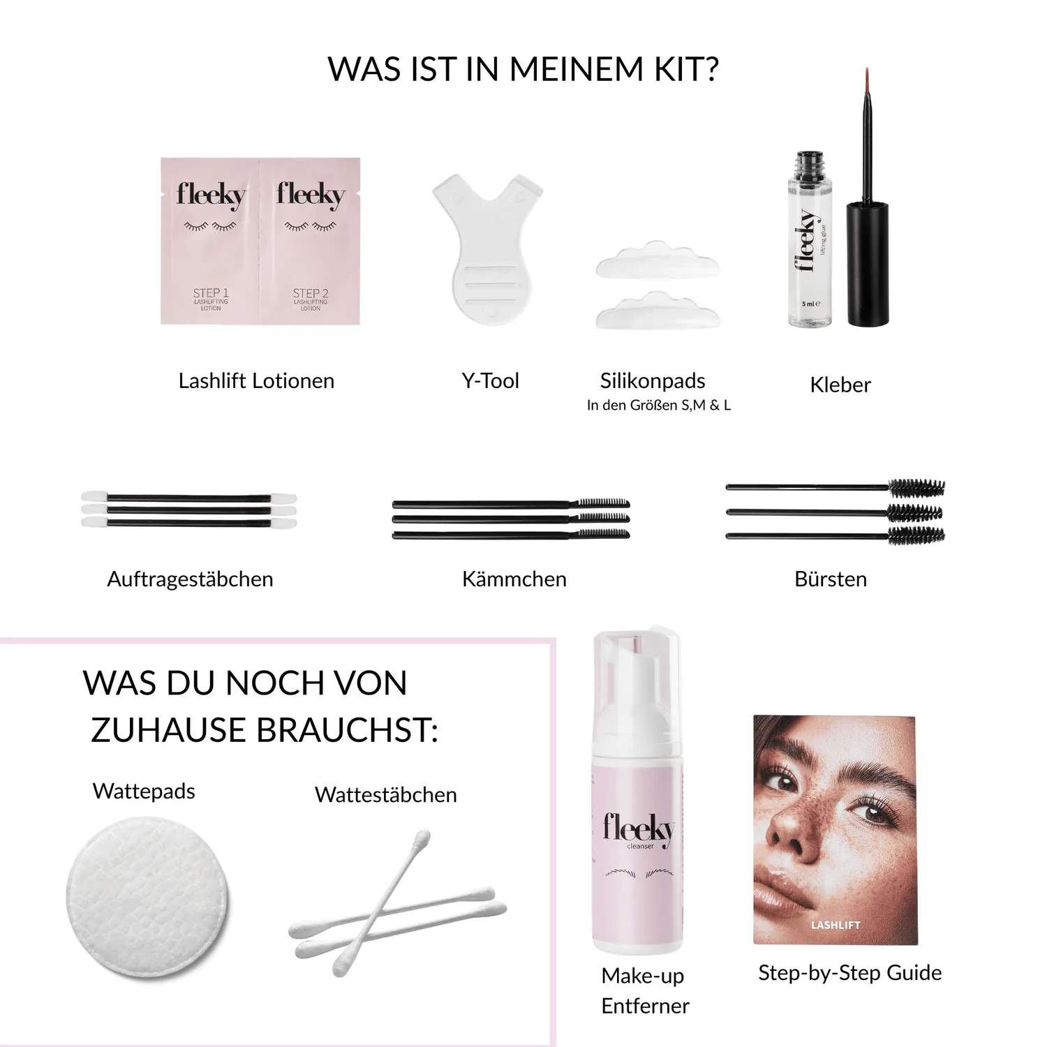 fleeky Lashlift Kit Wimpernlifting Set bis 6 Wochen Halt