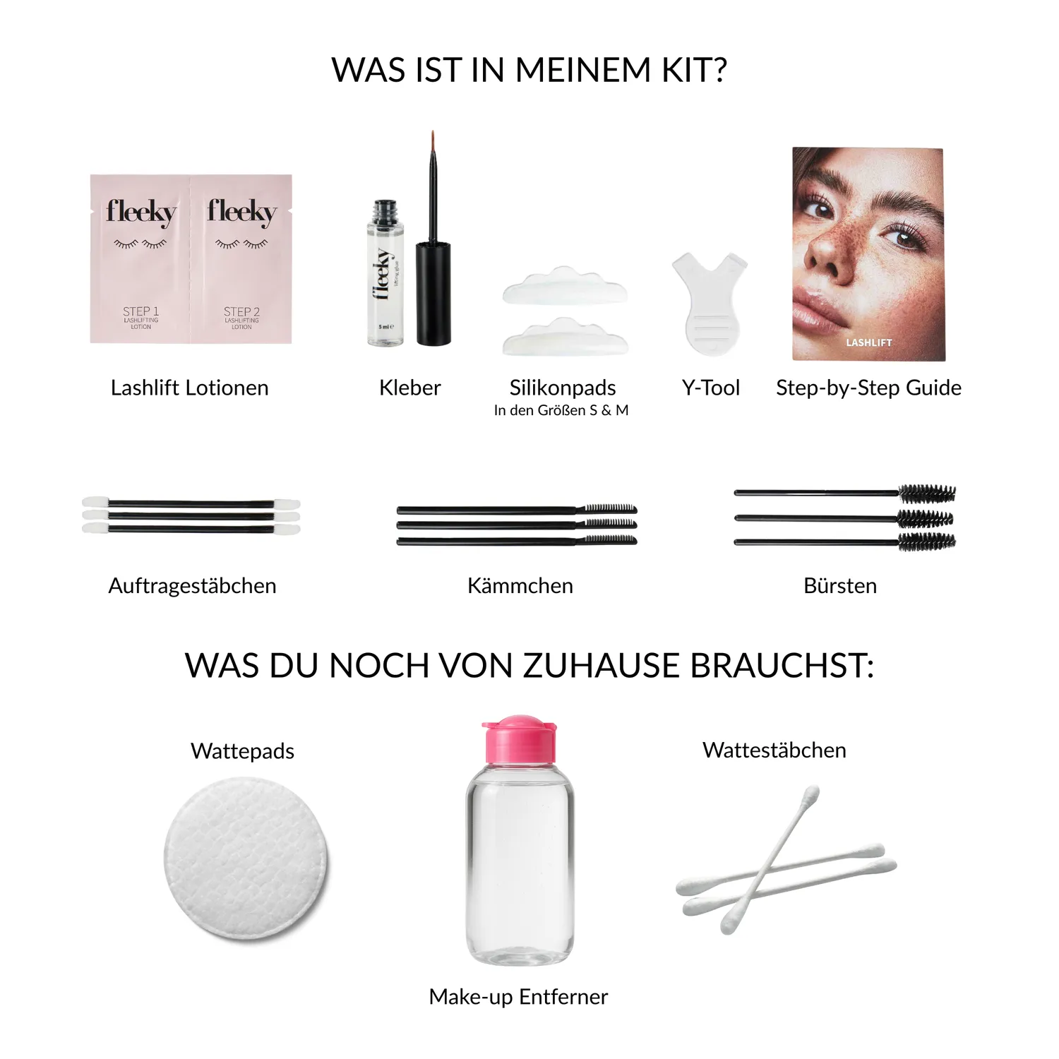 fleeky Lashlift Kit Wimpernlifting Set bis 6 Wochen Halt