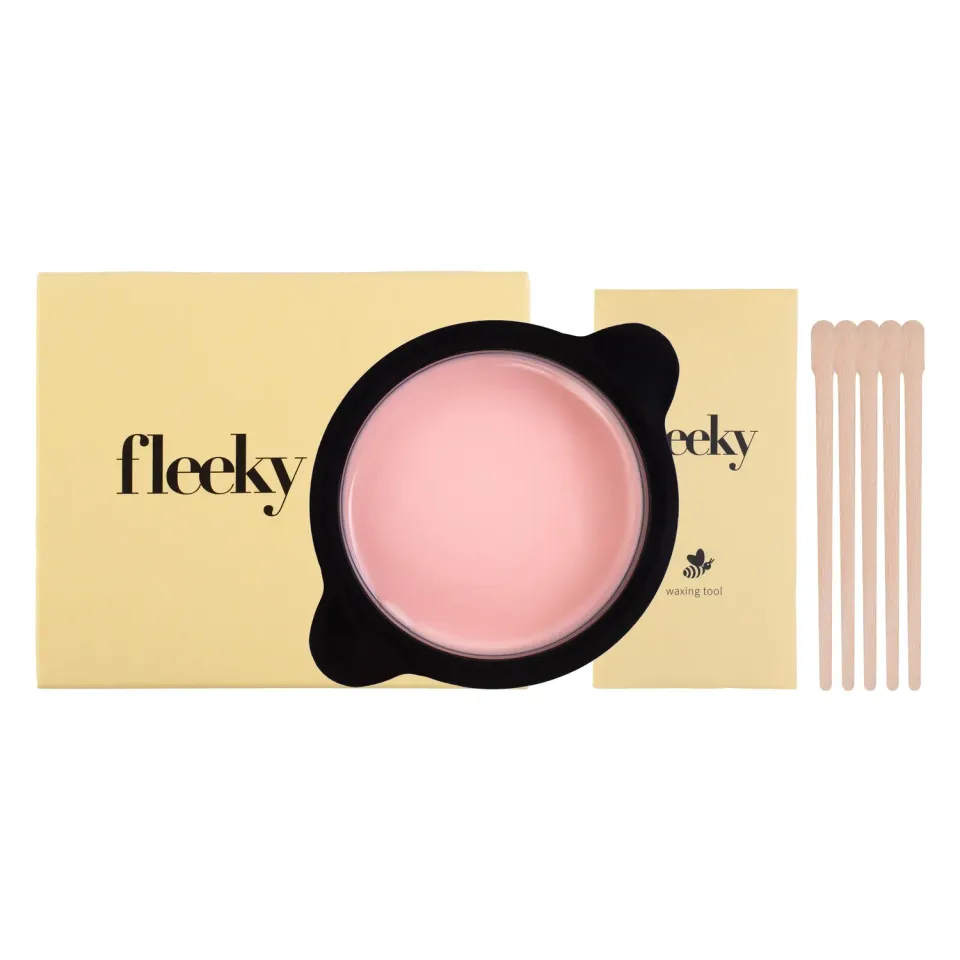 fleeky Microwave Wax Kit Wachs Erdbeere-Champagner
